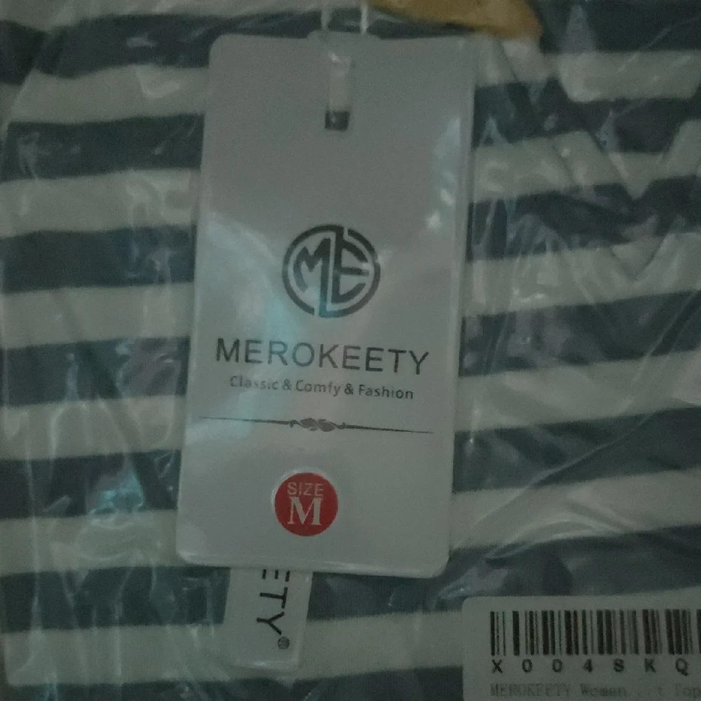 Merokeety Striped Sweatshirt Blue and Yellow - Picture 4 of 6